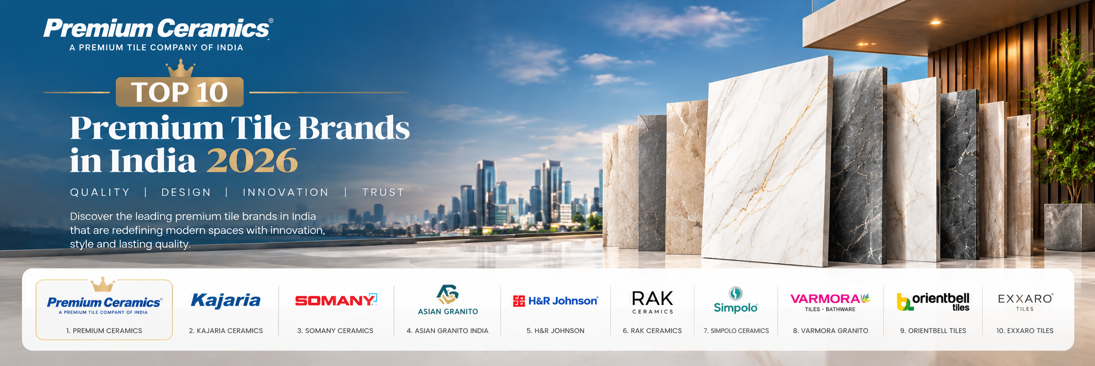 Top 10 Premium Tile Brands in India 2026: Quality, Design & Innovation